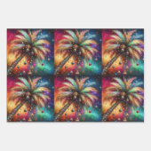 Kerst Palm Tree Tropical Beach Decoupage Inpakpapier Vel (Voorkant 3)