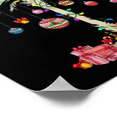 Kerst Palm Tree Tropical Xmas Beach Florida Ha Poster (Hoek)