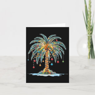 Kerst Palm Tree Xmas Light Matching Family Hol Kaart
