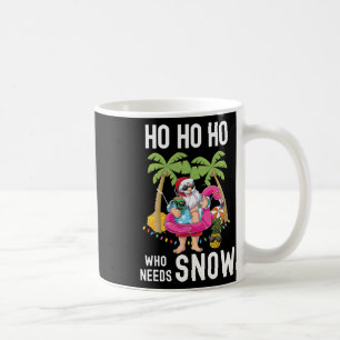 Kerst Palmboom Kerstman Surft Zomer Strand Vakanti Koffiemok