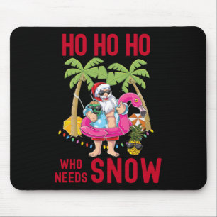 Kerst Palmboom Kerstman Surft Zomer Strand Vakanti Muismat
