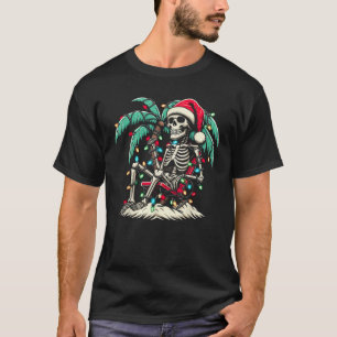 Kerst Palmboom Licht Hawaiaans Tropisch Xmas S T-shirt