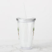 Kerst Palmboom Met Hangmat Aan De Kust Acryl Drinkbeker (Links)