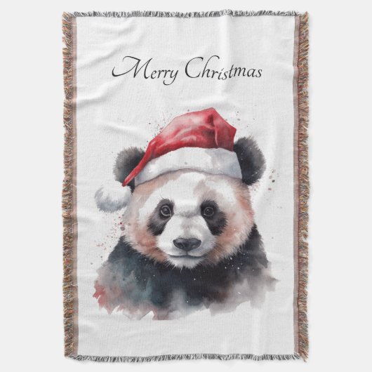 Kerst Panda, aanpasbaar Deken (Voorkant Verticaal)