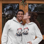 Kerst Panda, aanpasbaar Hoodie