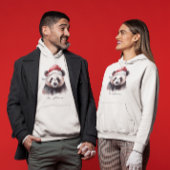 Kerst Panda, aanpasbaar Hoodie