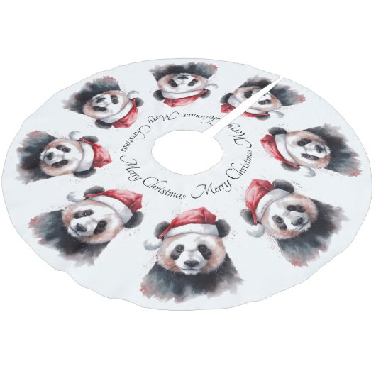Kerst Panda, aanpasbaar Kerstboom Rok (Gekanteld)
