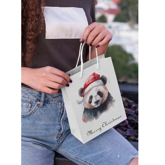 Kerst Panda, aanpasbaar Medium Cadeauzakje