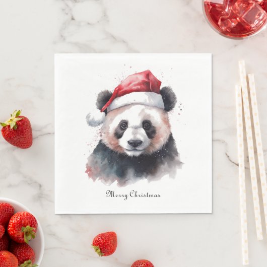 Kerst Panda, aanpasbaar Servet (Insitu)