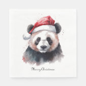 Kerst Panda, aanpasbaar Servet (Voorkant)
