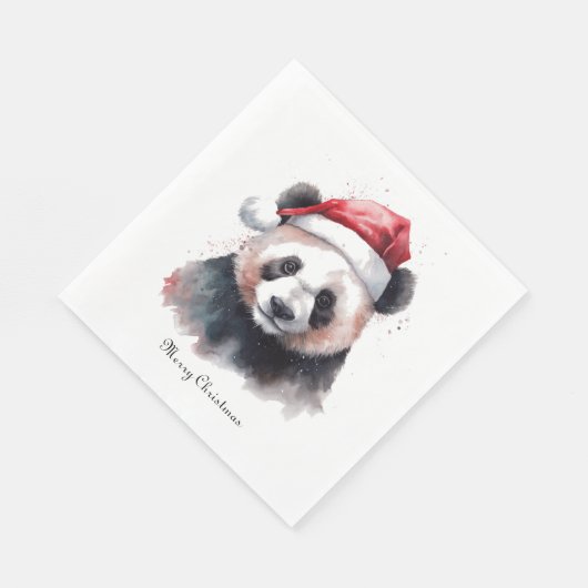 Kerst Panda, aanpasbaar Servet (Hoek)