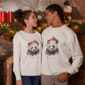 Kerst Panda, aanpasbaar T-shirt