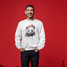 Kerst Panda, aanpasbaar T-shirt