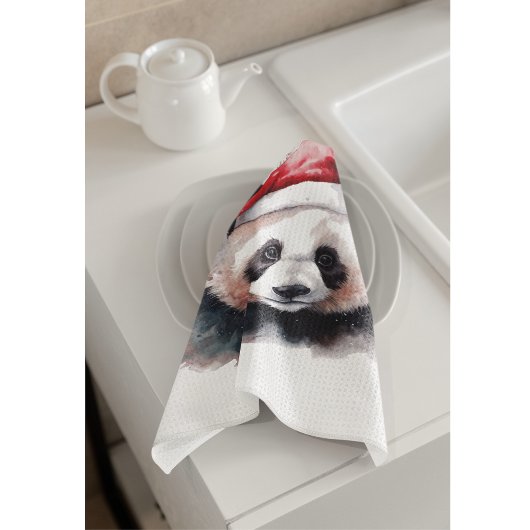 Kerst Panda, aanpasbaar Theedoek