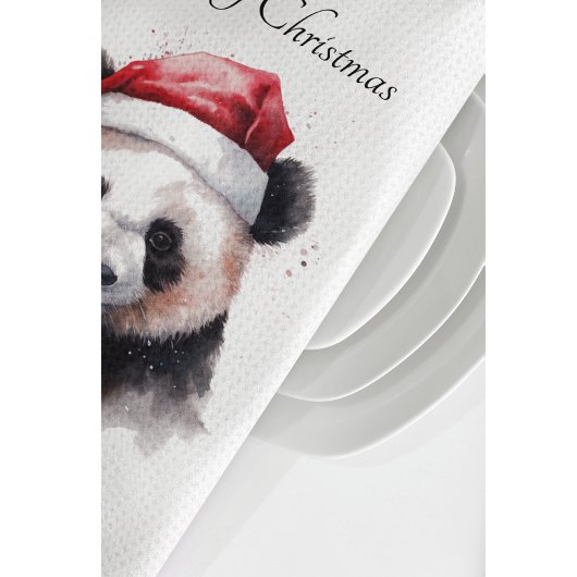Kerst Panda, aanpasbaar Theedoek