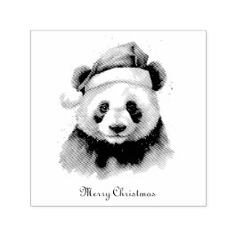 Kerst Panda, aanpasbaar Zelfinktende Stempel
