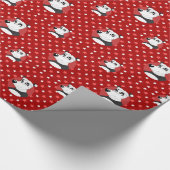 Kerst panda cartoon inpakpapier (Hoek)