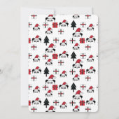 Kerst Panda Kado Kerstbomen Kaart (Achterkant)
