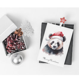 Kerst Panda Merry Kerstfeest, op maat gemaakt Feestdagenkaart
