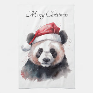 Kerst Panda, op maat gemaakt Theedoek