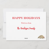 Kerst Pangolin Custom Feestdagenkaart (Achterkant)