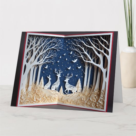 Kerst papercraft Kaart (Voorkant)