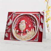 Kerst papercraft kaart (Gele Bloem)