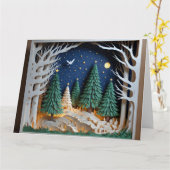 Kerst papercraft kaart (Gele Bloem)