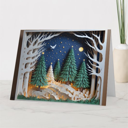 Kerst papercraft kaart (Voorkant)
