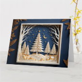 Kerst papercraft Kaart (Gele Bloem)