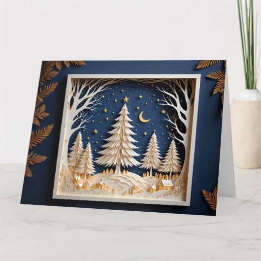 Kerst papercraft Kaart (Voorkant)