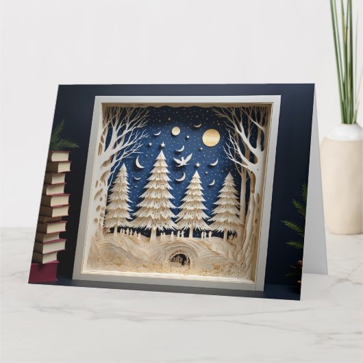 Kerst papercraft Kaart (Voorkant)