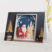 Kerst papercraft kaart (Gele Bloem)