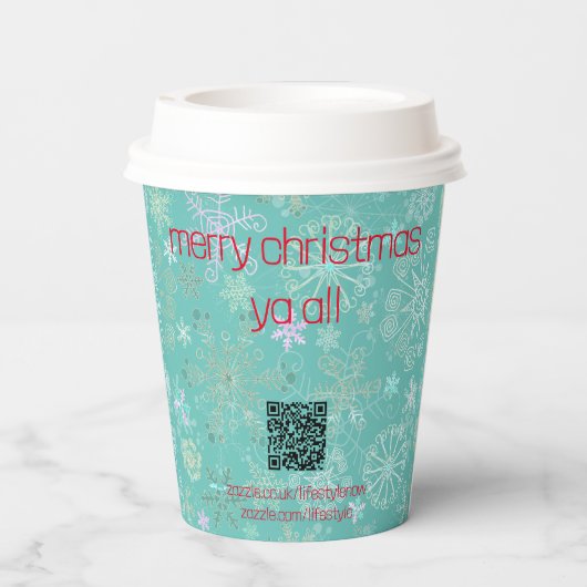 Kerst papier beker - Funky kerstboom (Achterkant)