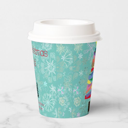 Kerst papier beker - Funky kerstboom (Rechts)