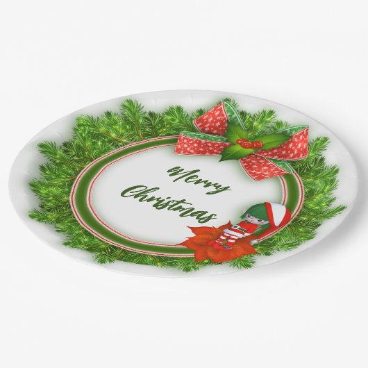 Kerst Papier Bord met Elf (Gekanteld)