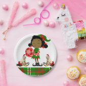 Kerst papier Borden, African Elf Papieren Bordje (Feest)