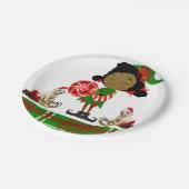 Kerst papier Borden, African Elf Papieren Bordje (Gekanteld)