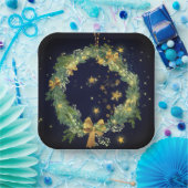 Kerst papier borden fancy papieren bordje (Feest)