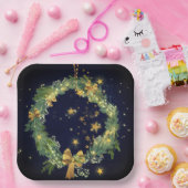 Kerst papier borden fancy papieren bordje (Feest)