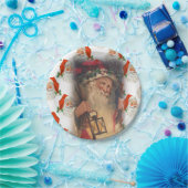 Kerst Papier Borden,  Santa Papieren Bordje (Feest)