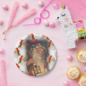 Kerst Papier Borden,  Santa Papieren Bordje (Feest)