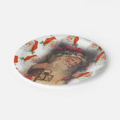 Kerst Papier Borden,  Santa Papieren Bordje (Gekanteld)