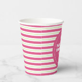 Kerst Papier Cups Vrolijk & Helder Roze en Groen Papieren Bekers (Rechts)