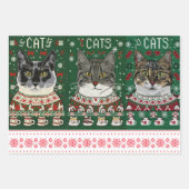 Kerst papier flat sheet set van 3 geschenken. inpakpapier vel (Voorkant)