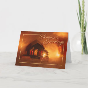 Kerst papier huis feestdagen kaart