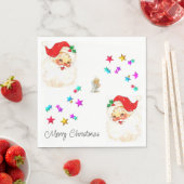 Kerst Papier servetten, Santa Angel Servet (Insitu)