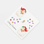 Kerst Papier servetten, Santa Angel Servet (Hoek)