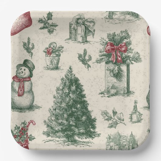 Kerst papieren bord (Voorkant)