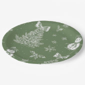 Kerst papieren bord groen toile (Gekanteld)